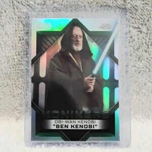 3/$25 Mint 2023.Topps Chrome Ben Kenobi Monikers Refractor Star Wars Card M-8!!